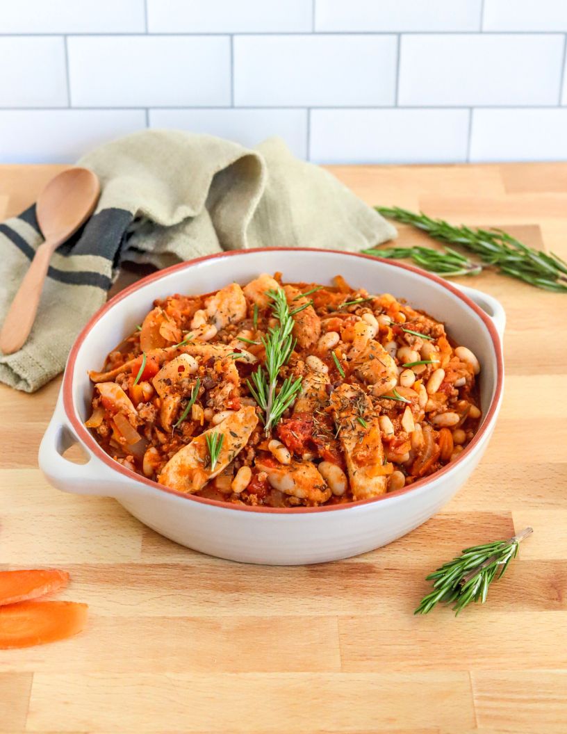 Hearty Sausage and Bean Stew - Once Upon A Homestead Recipes