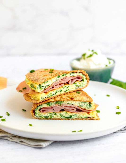 Easy Green Eggs & Ham Tortilla Wrap - Once Upon A Homestead Recipes