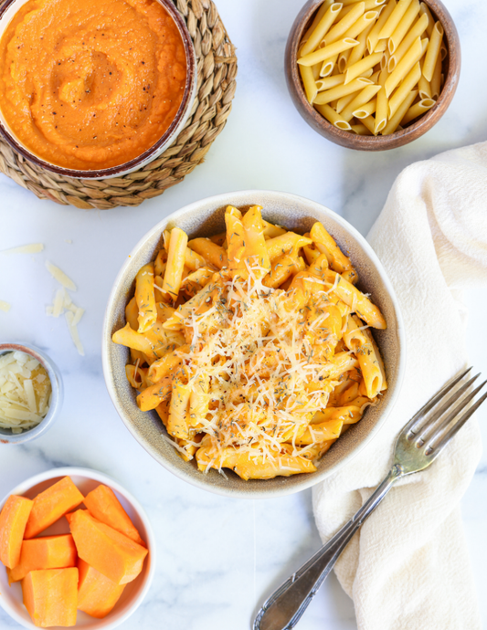 Creamy Pumpkin Penne Pasta - Once Upon A Homestead Recipes
