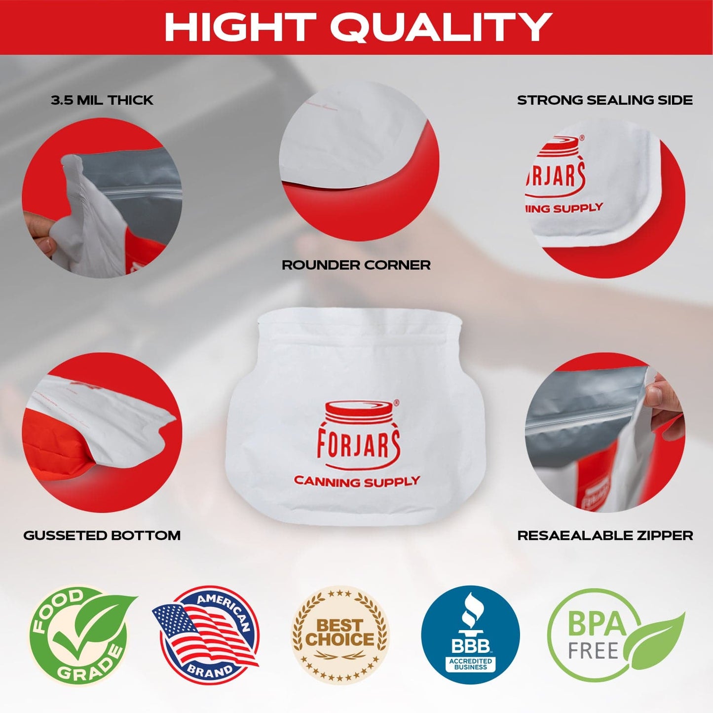 Forjars® 50 count 64oz Mylar Bags
