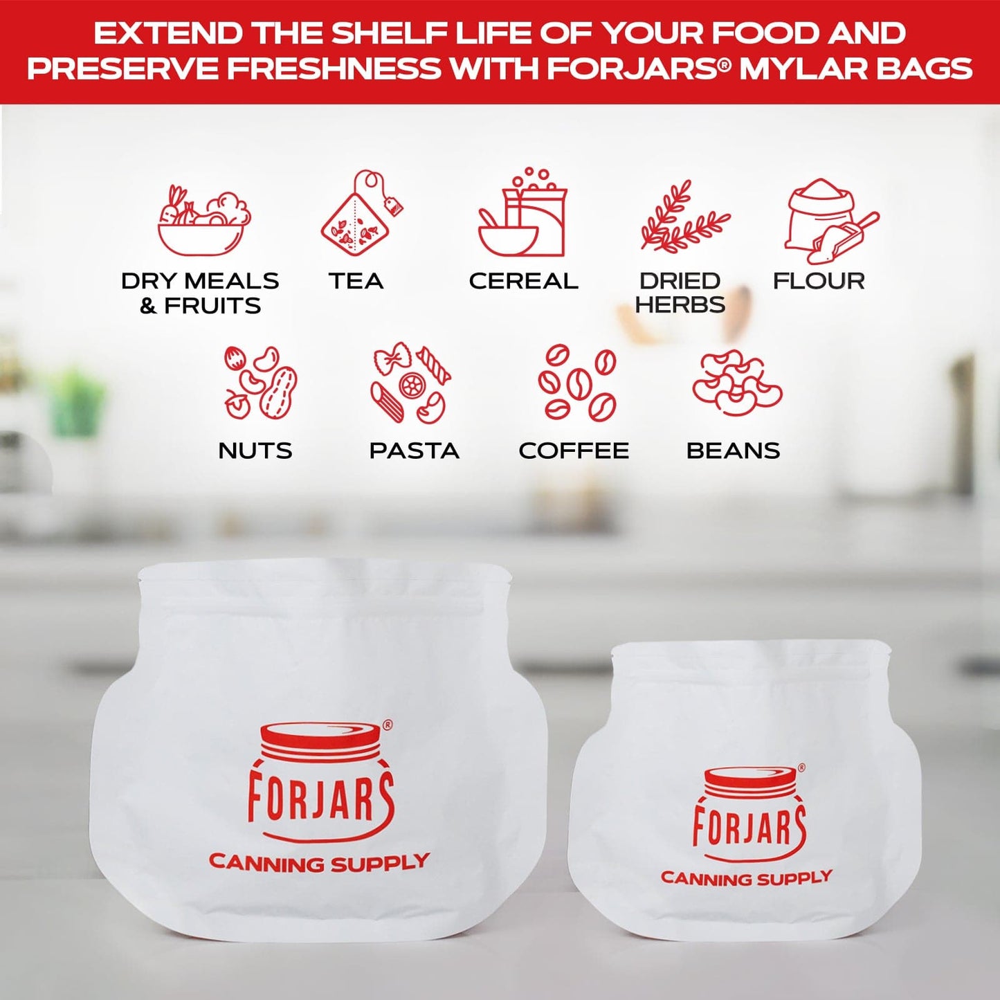 Forjars® 50 count 64oz Mylar Bags