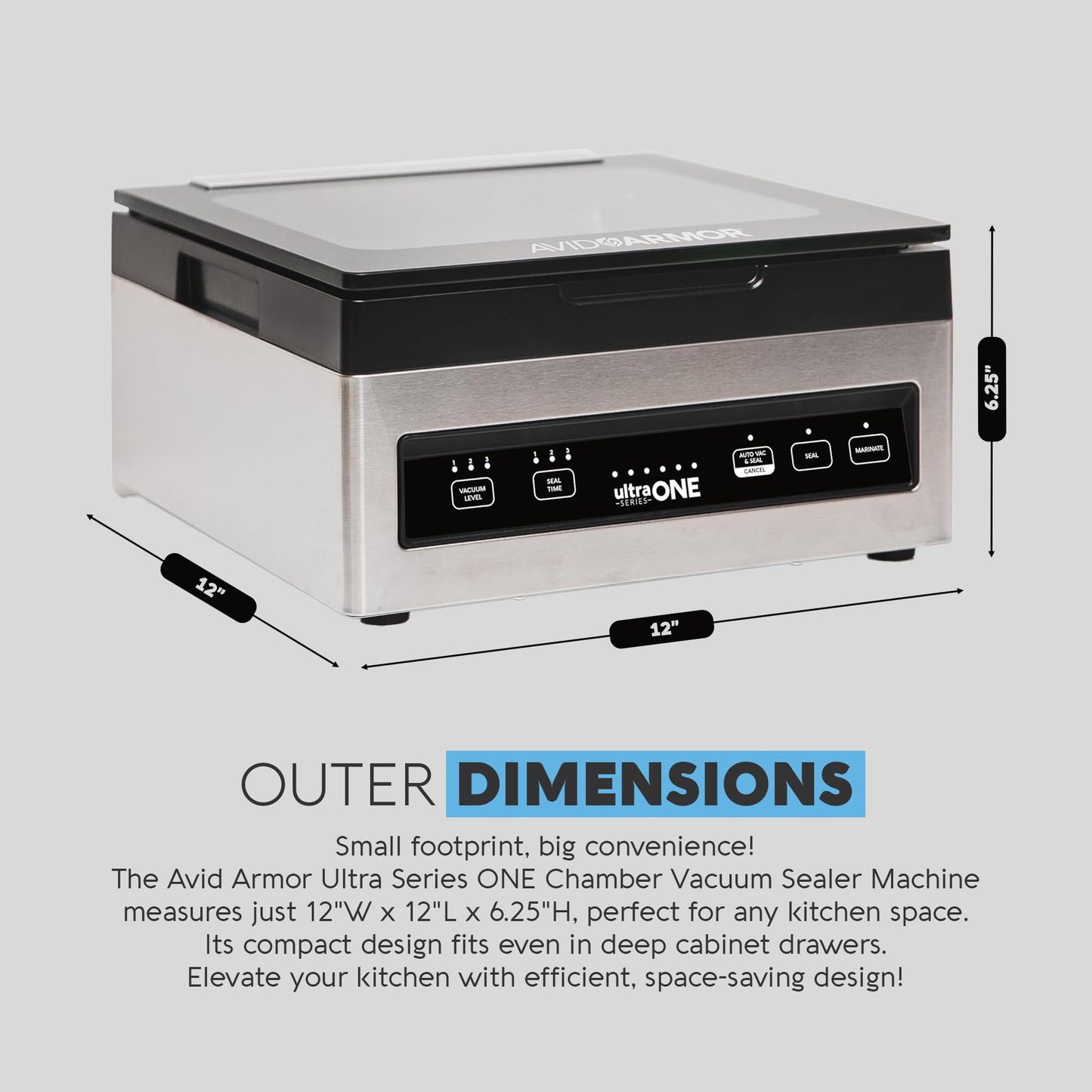 Chamber Vacuum Sealer Machine USV1 Ultra SeriesONE Food Sealer for Wet Foods Meat Sealers Packing Machine Compact