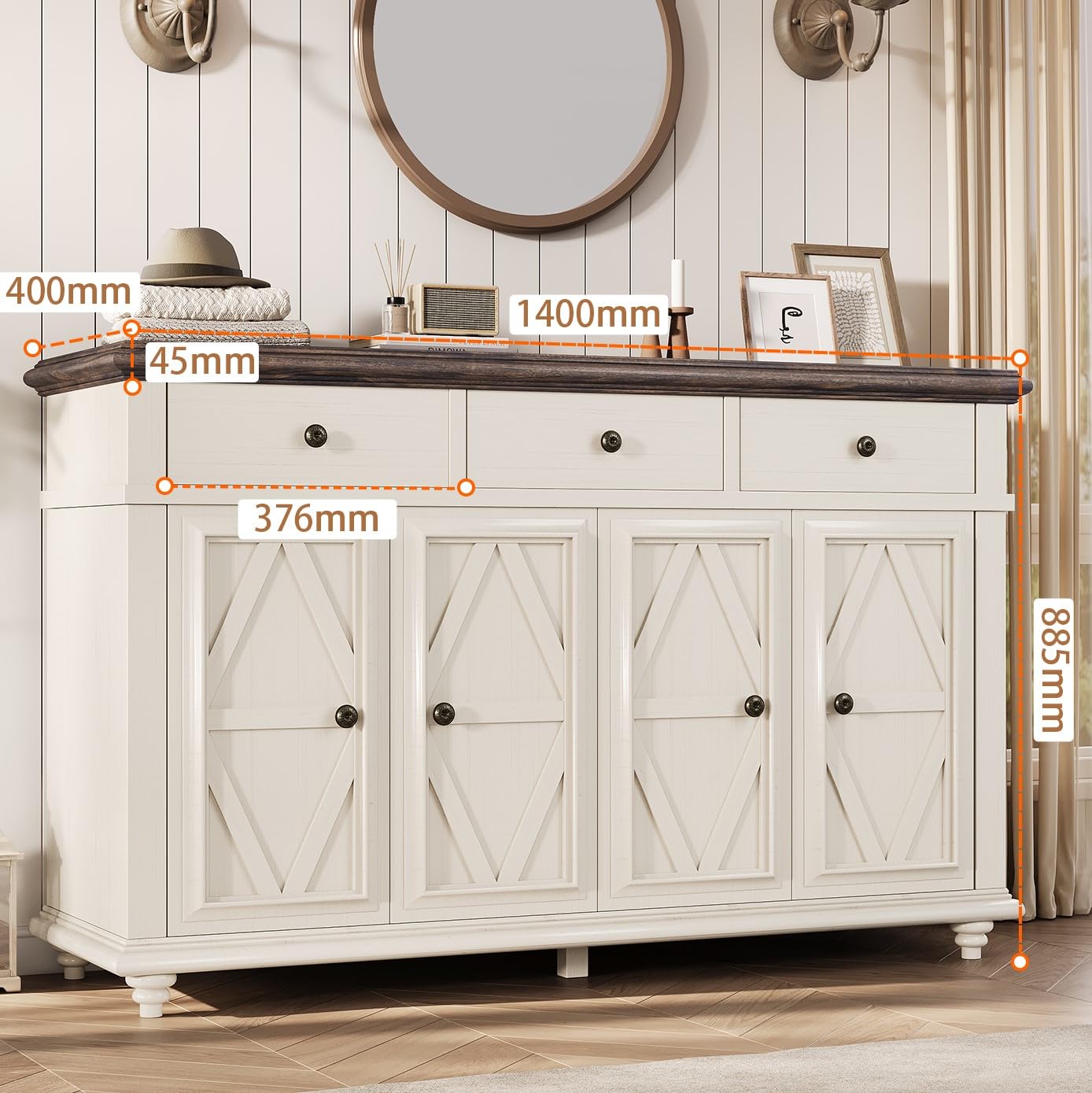 Farmhouse Buffet Cabinet with Storage Sideboard Cabinet Buffet Cabinet Sideboard Buffet Cabinet with Storage Large Wood
