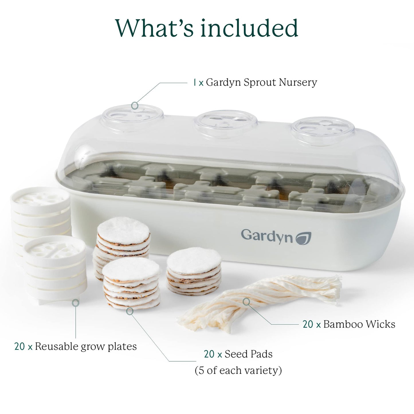 GARDYN Complete Microgreens Growing Kit - Indoor Herb Garden - Indoor Hydroponics Growing System Kit Nursery Seed