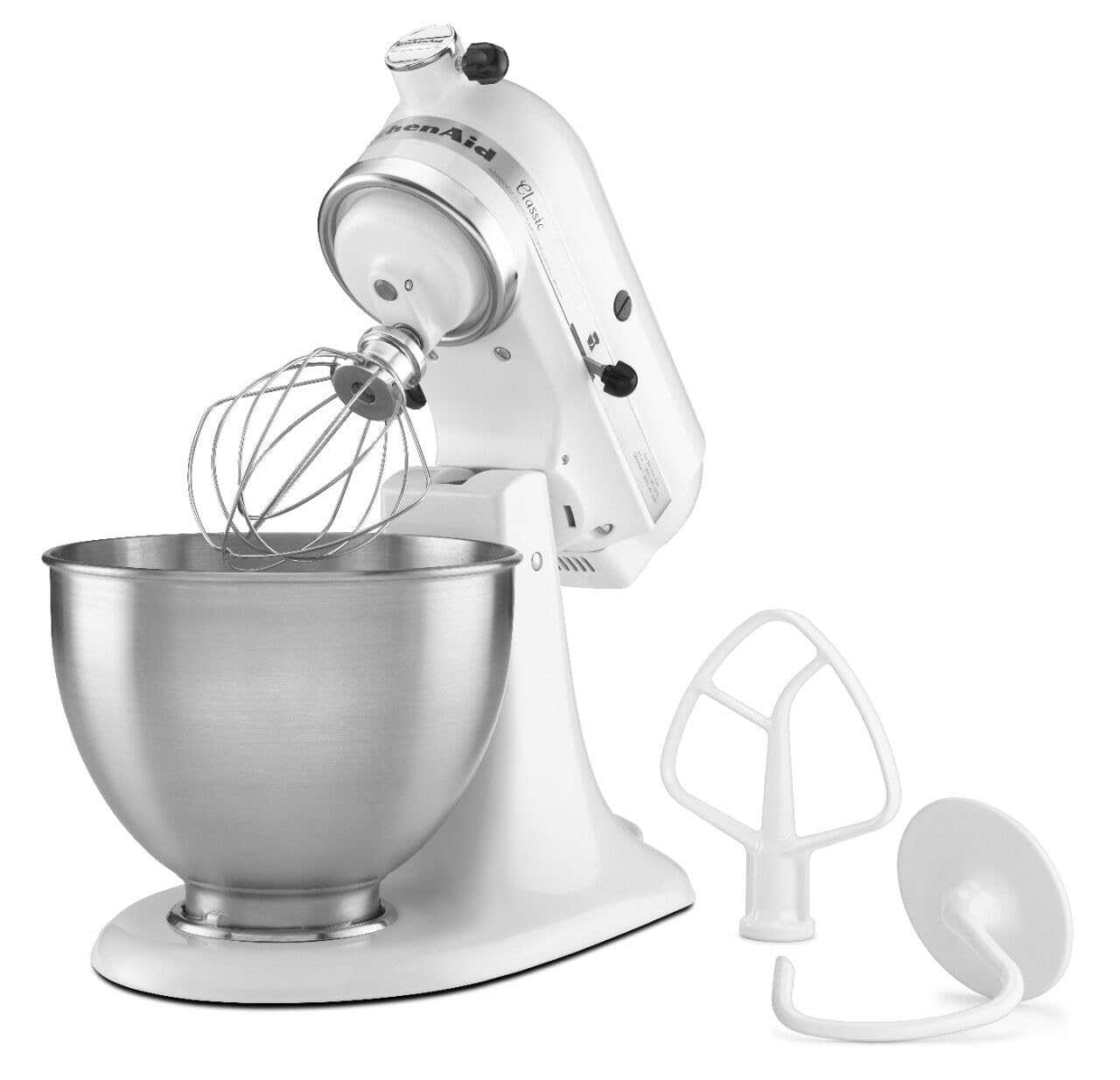 KitchenAid Classic Series 4.5 Quart Tilt-Head Stand Mixer K45SS White
