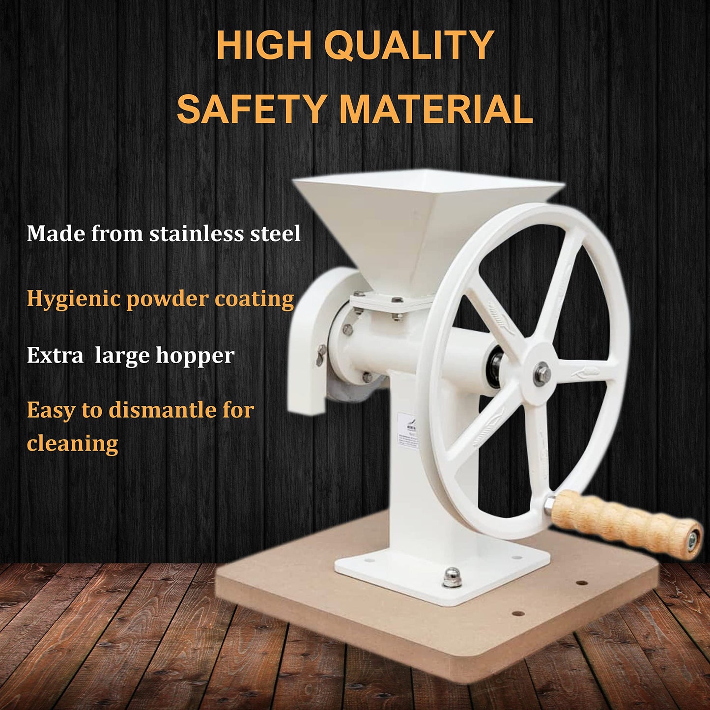 Mountain Essentials Manual Hand Grain Mill For Dry and Oily Grains Household Cereals Herbs Corn Coffee Bean Wheat