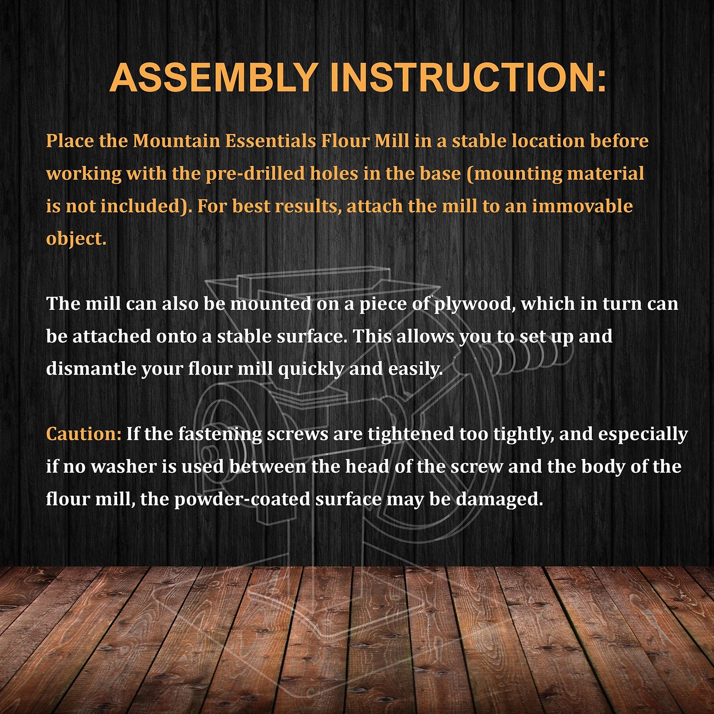 Mountain Essentials Manual Hand Grain Mill For Dry and Oily Grains Household Cereals Herbs Corn Coffee Bean Wheat