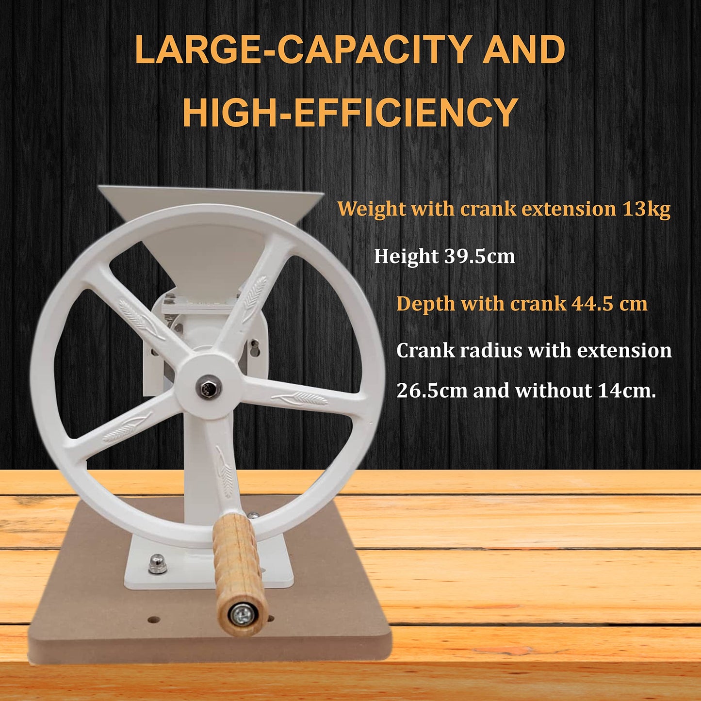Mountain Essentials Manual Hand Grain Mill For Dry and Oily Grains Household Cereals Herbs Corn Coffee Bean Wheat