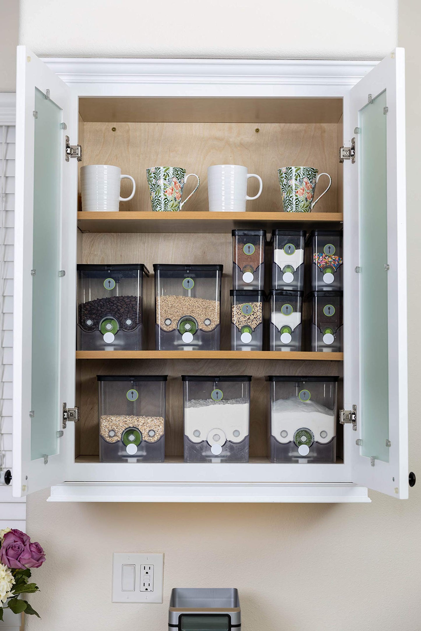 PantryChic Smart Storage System - Starter Kit - Automatically Measures & Dispenses from Storage Containers with Digital