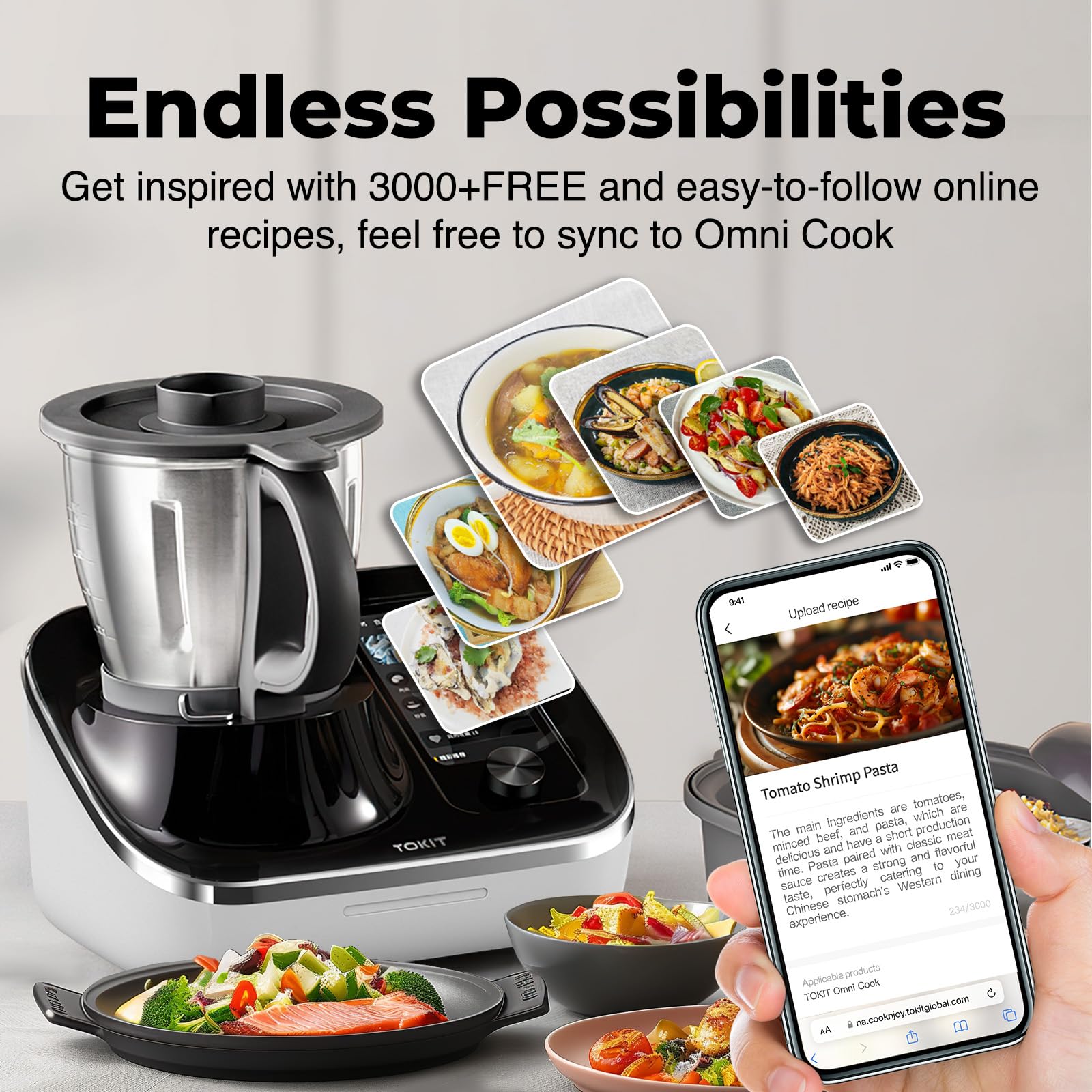 TOKIT Omni Cook C2 Chef Robot Smart Cooking Machine - Slow Cooker Stand Mixer Chopper Juicer Blender Sous-Vide Knead