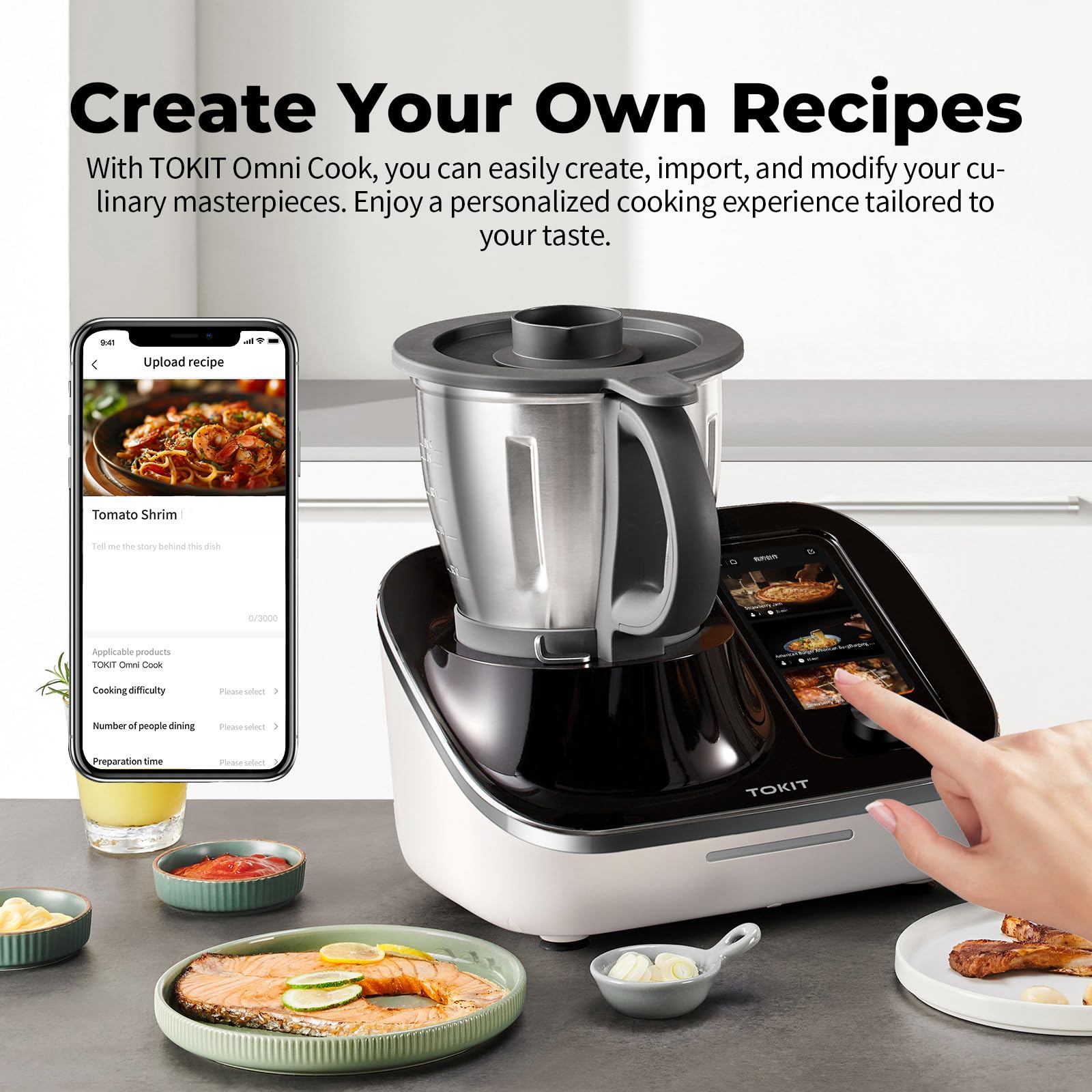 TOKIT Omni Cook C2 Chef Robot Smart Cooking Machine - Slow Cooker Stand Mixer Chopper Juicer Blender Sous-Vide Knead