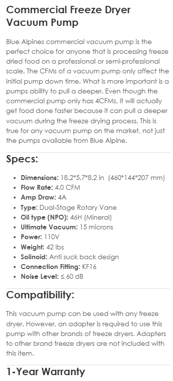 Blue Alpine Large Freeze Dryer - Choose Your Color