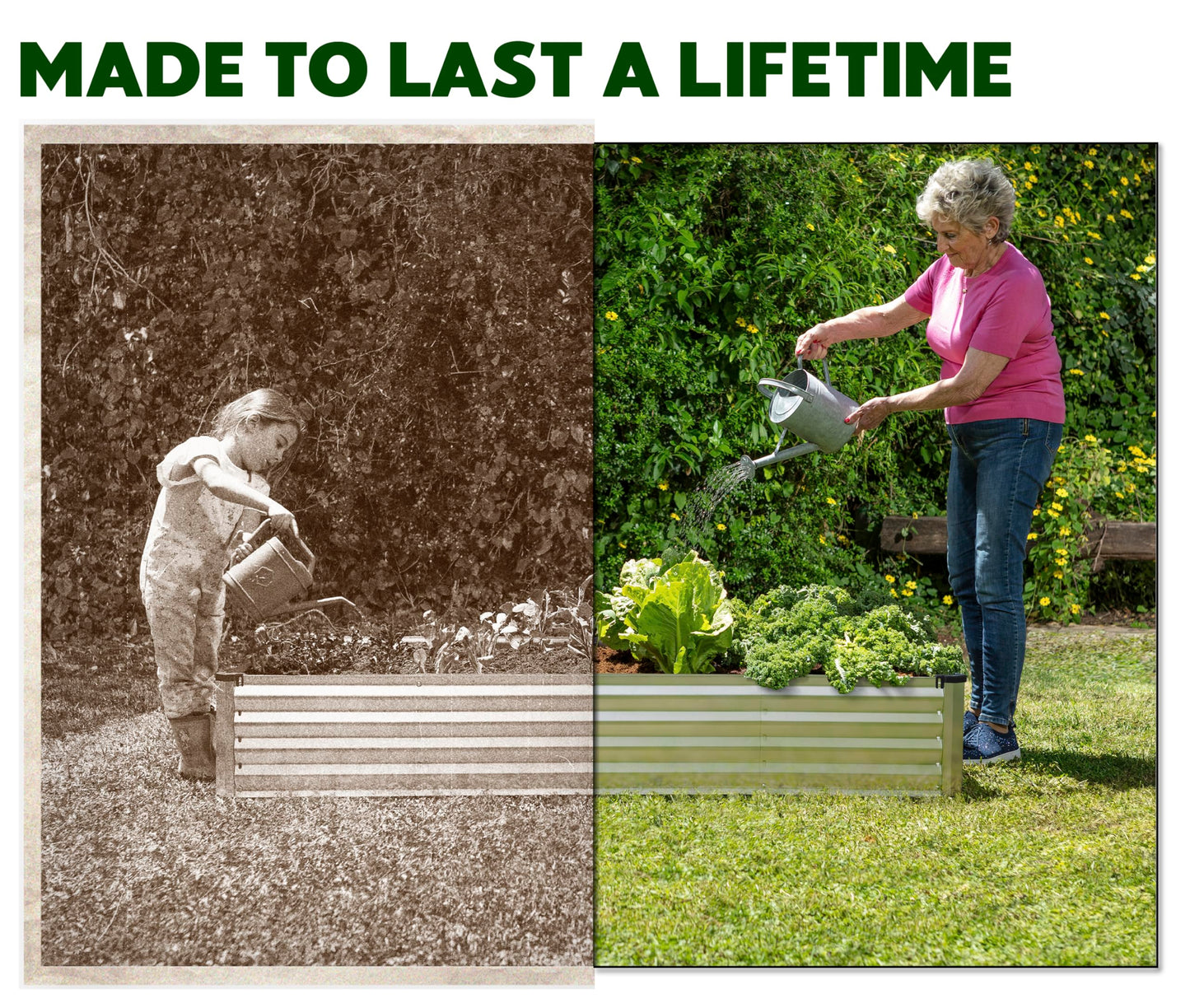 Galvanized Raised Garden Beds Outdoor // 6×3×1 ft Planter Raised Beds for Gardening Vegetables Flowers // Large Metal