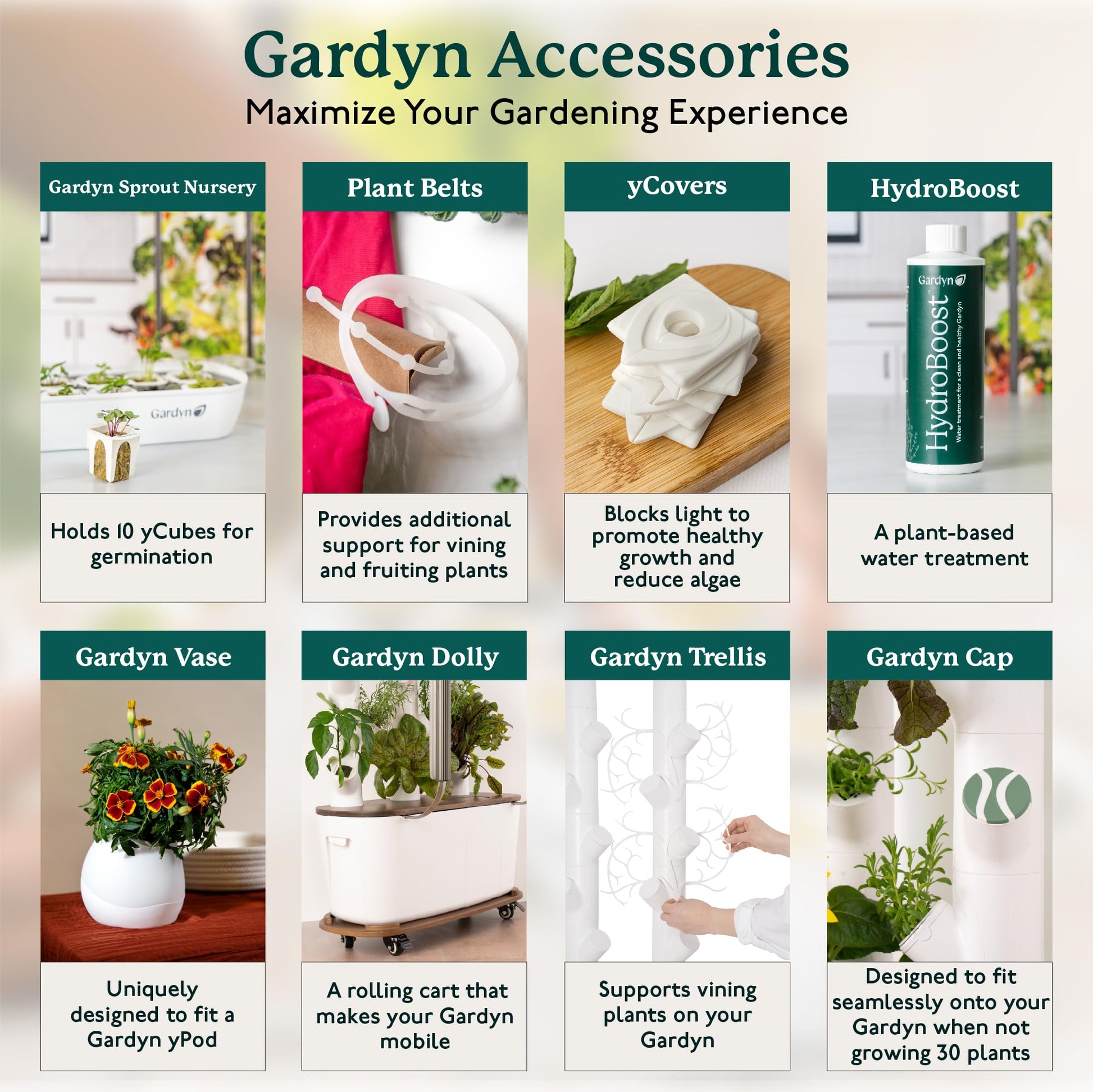 Gardyn 4.0 Hydroponics Growing System Kit & Vertical Garden Planter 30 Non-GMO Indoor Plants Smart Garden Herbs