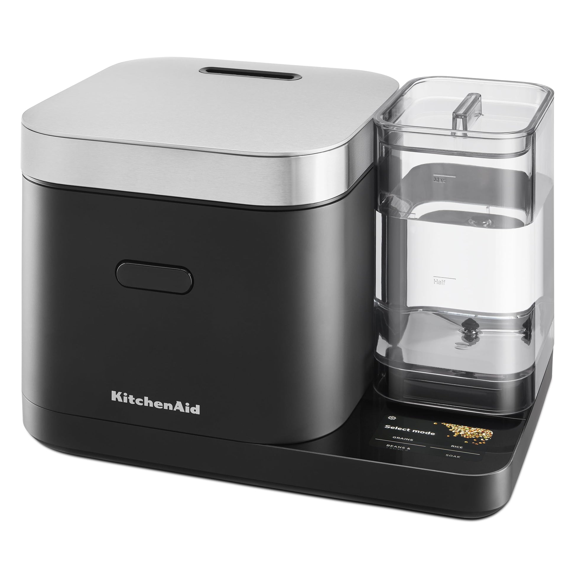 KitchenAid Grain and Rice Cooker 8 Cup with Automatically Sensing Integrated Scale + Water Tank KGC3155BM