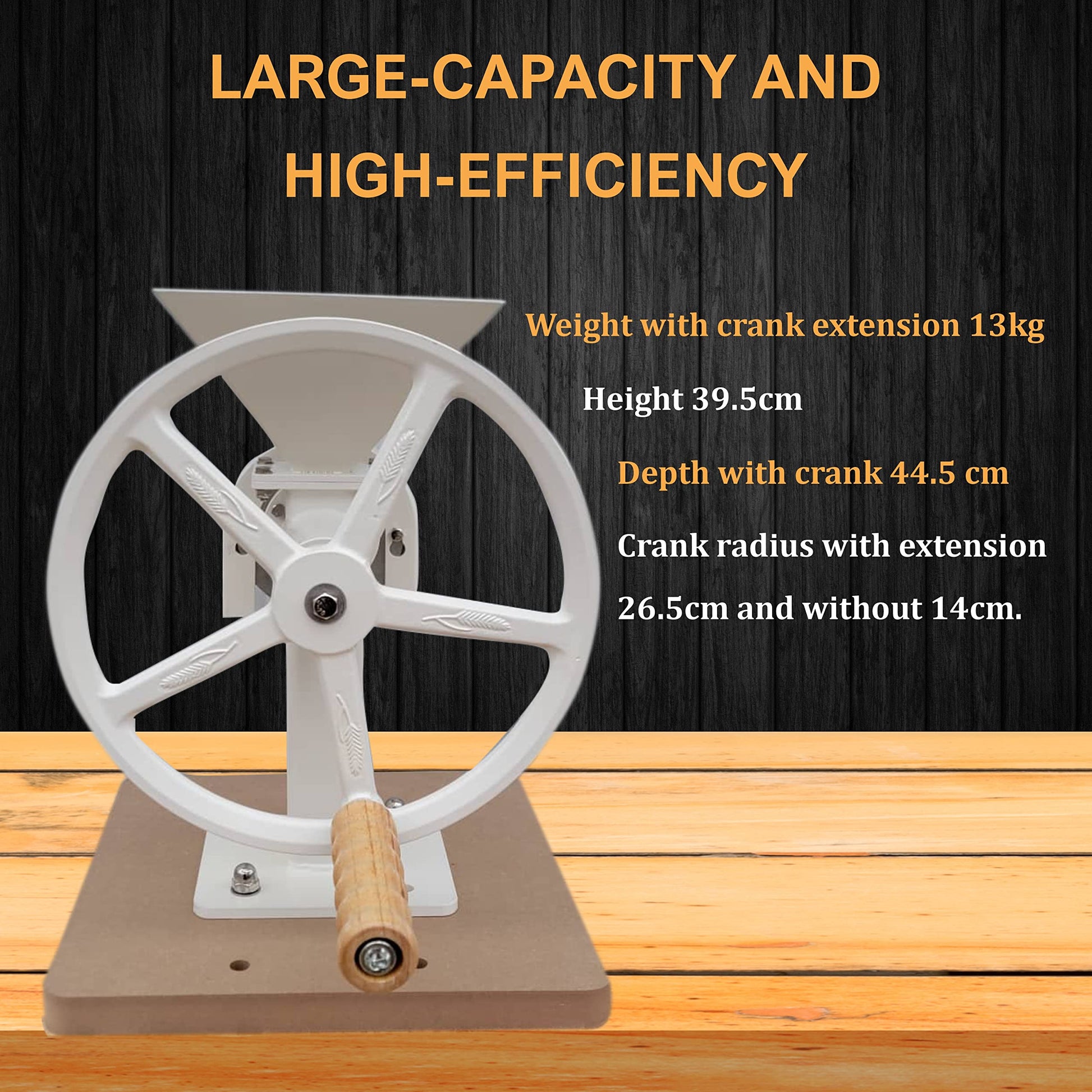 Mountain Essentials Manual Hand Grain Mill For Dry and Oily Grains Household Cereals Herbs Corn Coffee Bean Wheat