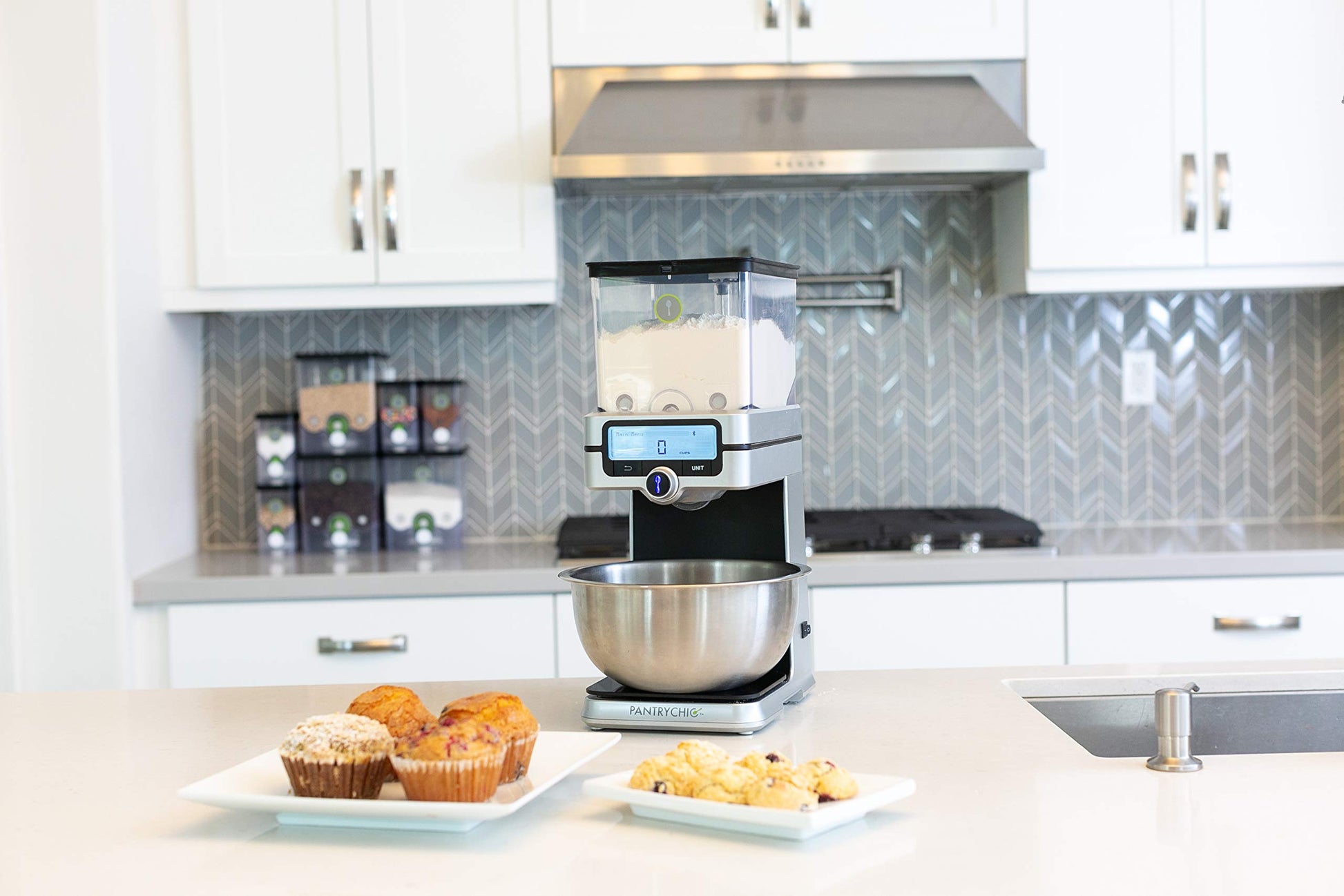 PantryChic SmartCanister LARGE Stores Measures & Dispenses Dry Ingredients Smart Storage System SOLD SEPARATELY