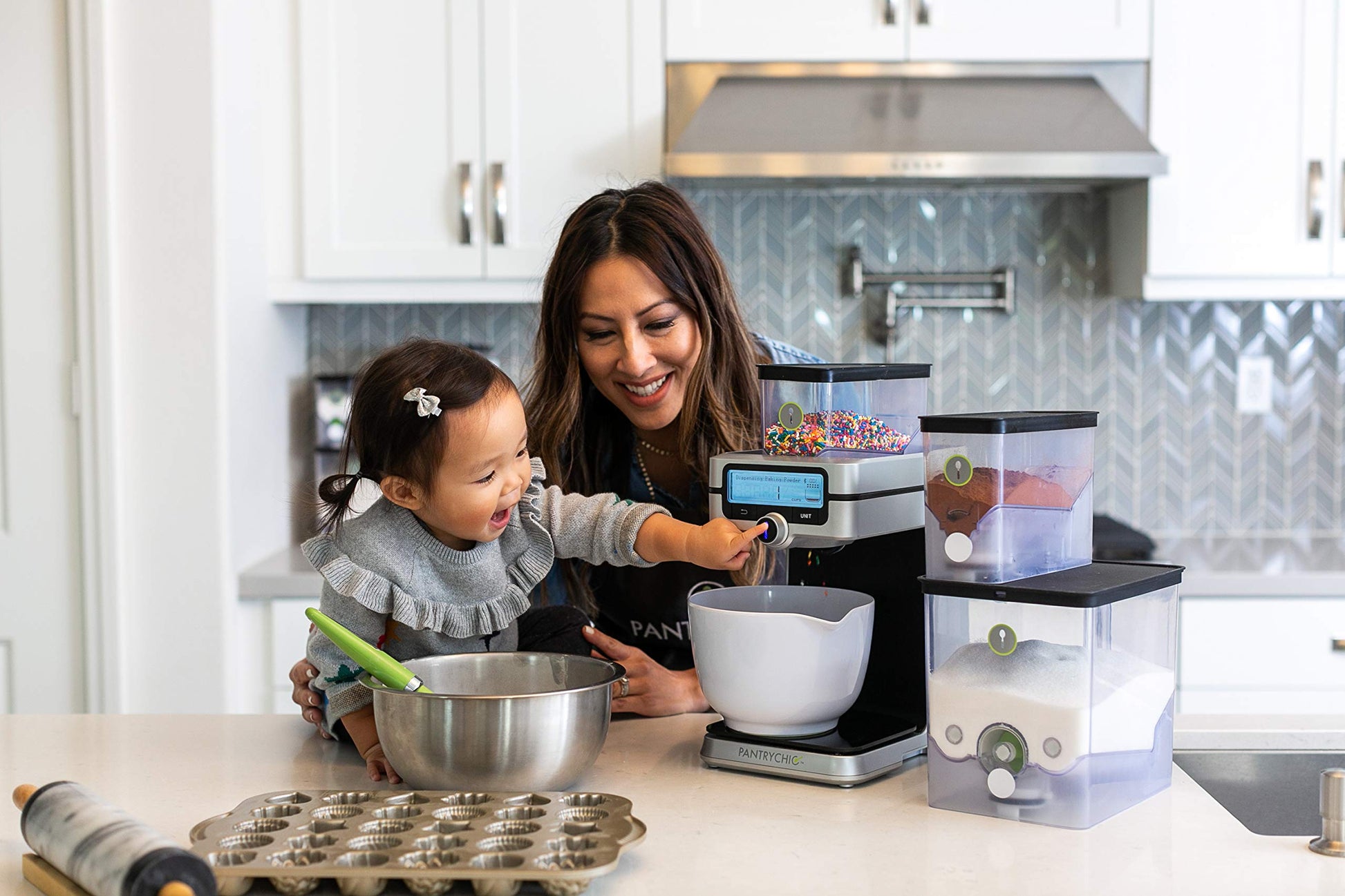 PantryChic SmartCanister LARGE Stores Measures & Dispenses Dry Ingredients Smart Storage System SOLD SEPARATELY