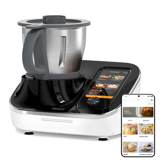 TOKIT Omni Cook C2 Chef Robot Smart Cooking Machine - Slow Cooker Stand Mixer Chopper Juicer Blender Sous-Vide Knead